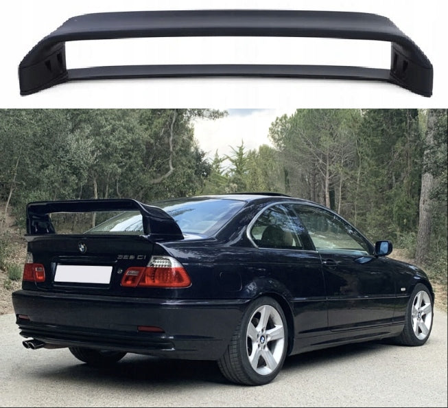 Antenă extensibilă Ducktail GT BMW 3 E46, spoiler negru lucios