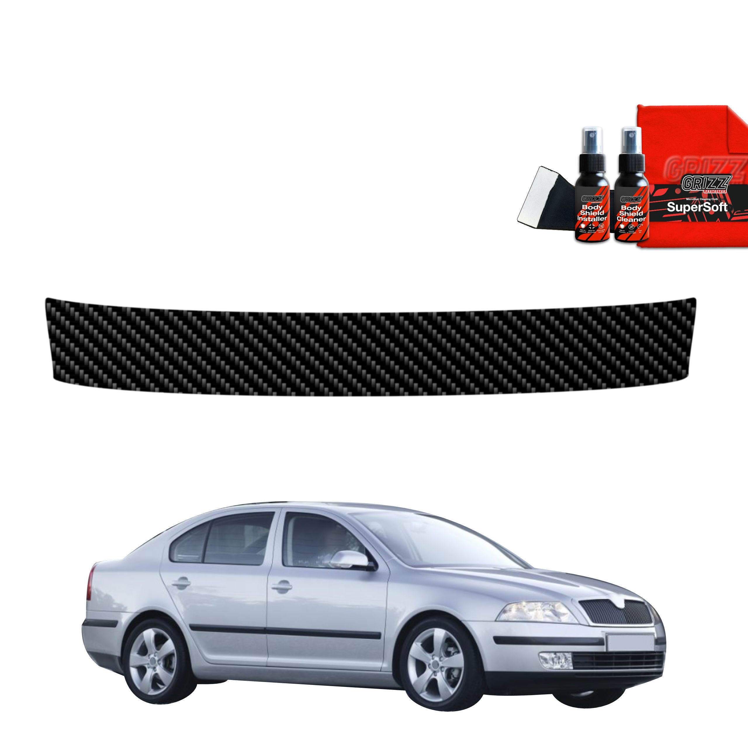 Folie de protecție din carbon pentru marginea de încărcare - Skoda Octavia 2 (2004-2008)