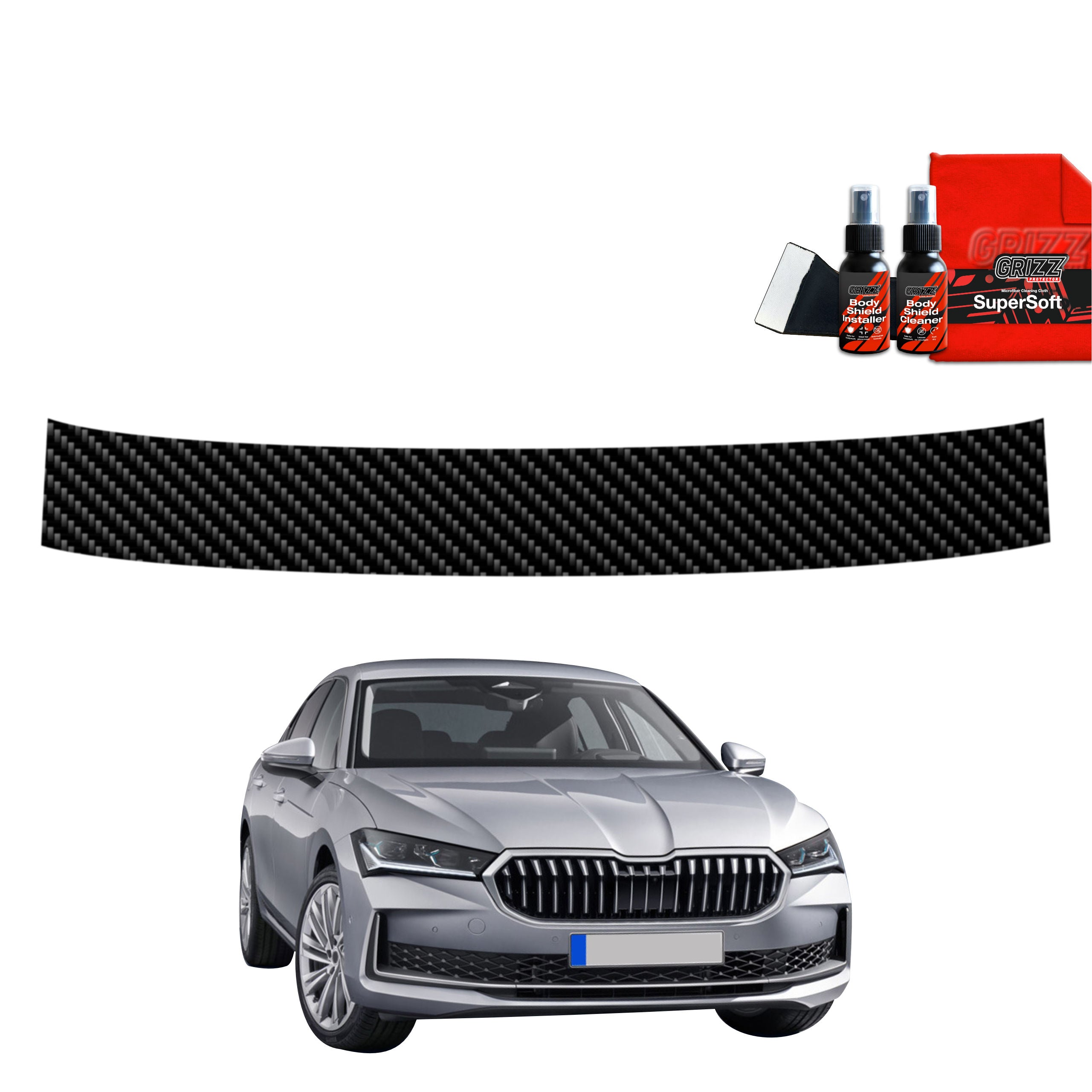 Folie de protecție din carbon pentru marginea de încărcare - Skoda Superb 4 Liftback (2024-2025)