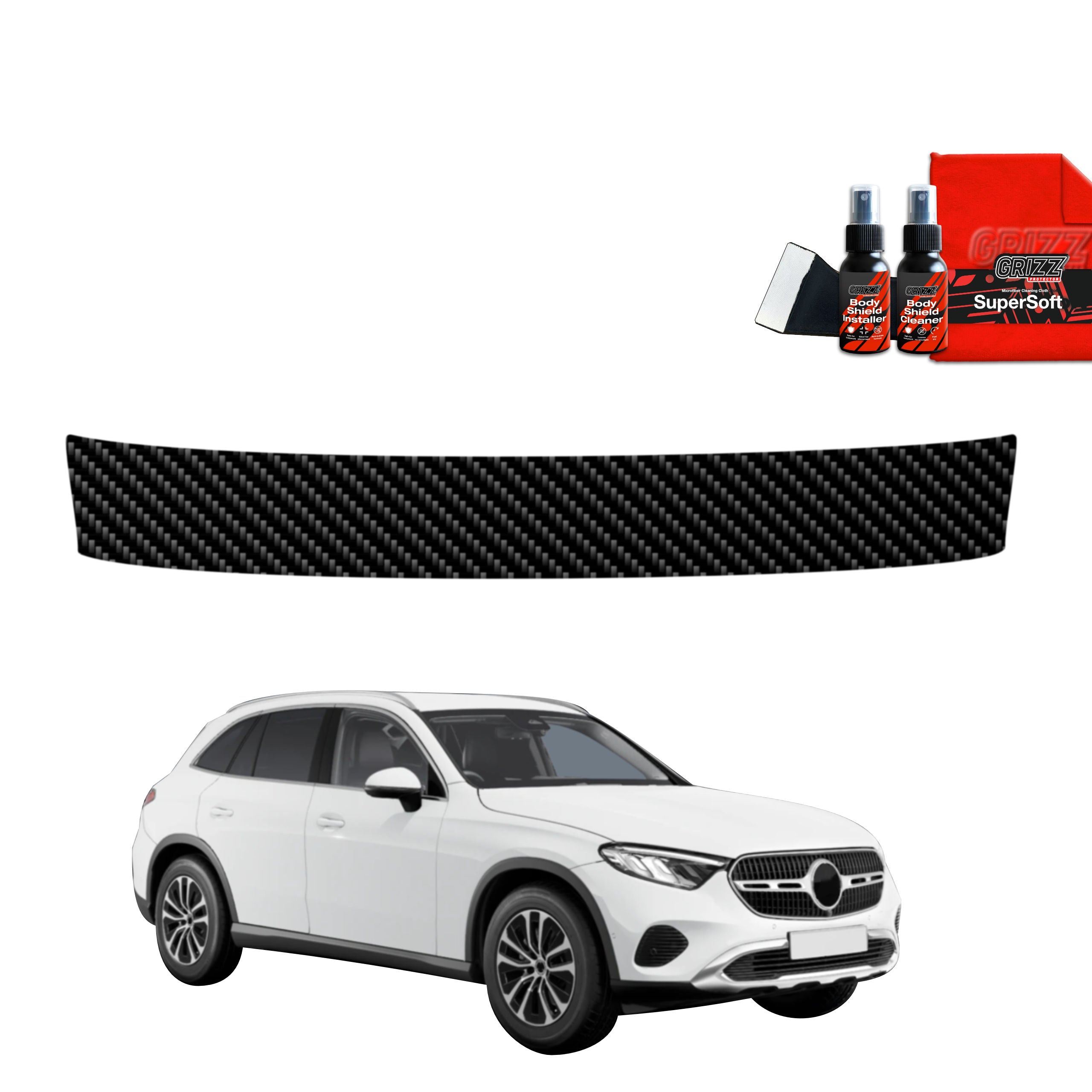 Folie de protecție din carbon pentru pragul portbagajului - Mercedes GLC Wagon (2025)
