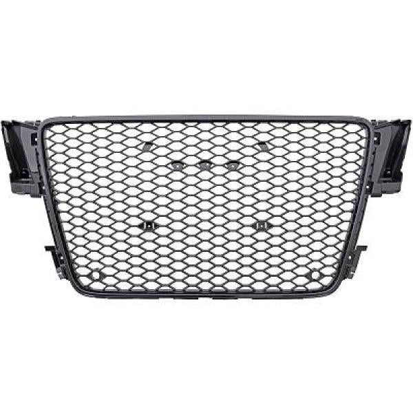 Grila sport tip plasă, neagră lucioasă, compatibilă cu Audi A5 B8, 2007-2011