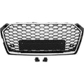 Grilă bara spate compatibilă cu Audi A5 F5 2016-2020, neagră lucioasă, cu ramă cromată