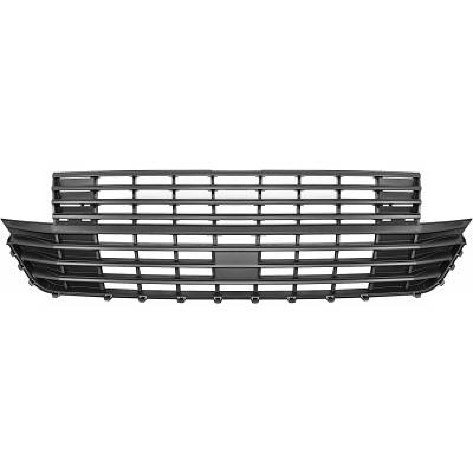 Grilă față sport fără insignă, compatibilă cu VW T6.1 Facelift, negru mat, 2019-