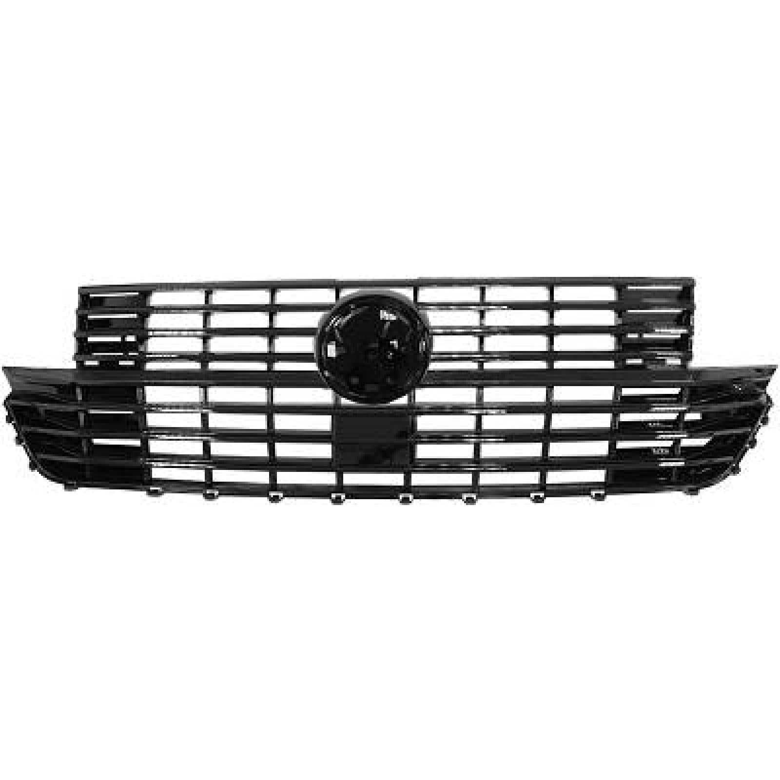 Compatibil cu grila frontală sport fără insignă, neagră lucioasă, VW T6.1 Facelift, fabricată în 2019-