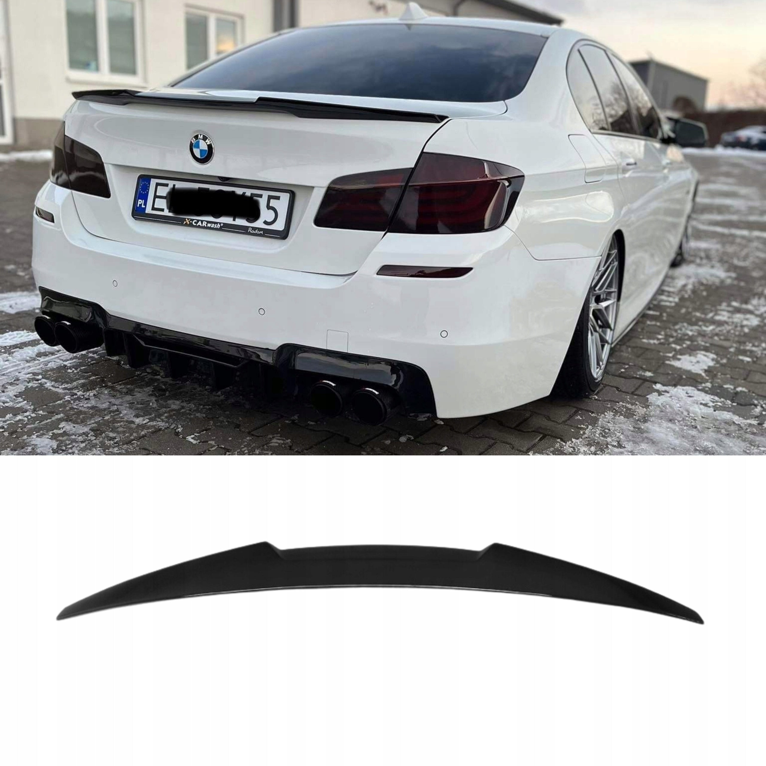 SPOILER PORTBAGAJ SPATE ADĂUGAT STIL M4 BMW F10 NEGRU LUCIOS