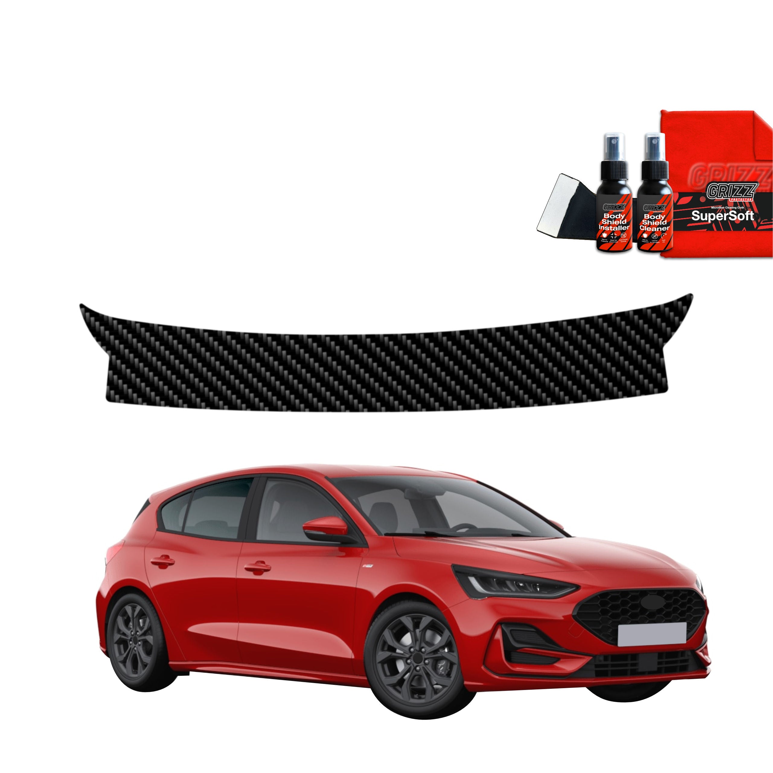 Folie de protecție din carbon pentru marginea de încărcare - Ford Focus ST-Line X Hatchback Facelift (2021-2025)