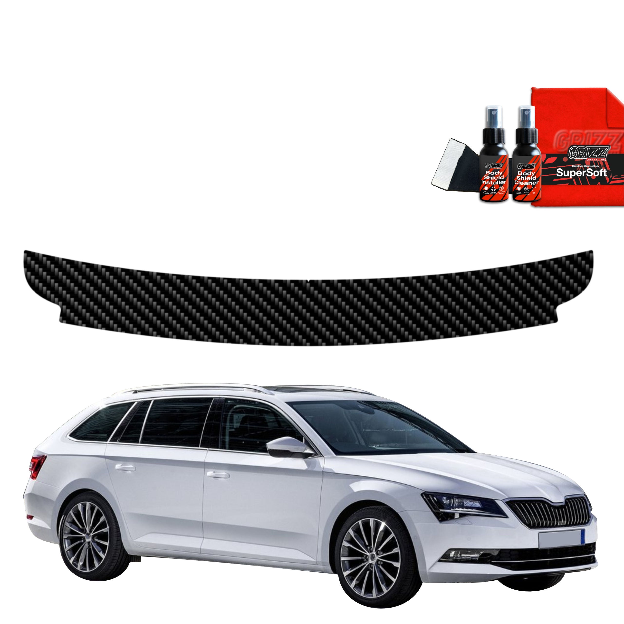 Folie de protecție din carbon pentru marginea de încărcare - Skoda Superb 3 Combi (2016-2019)