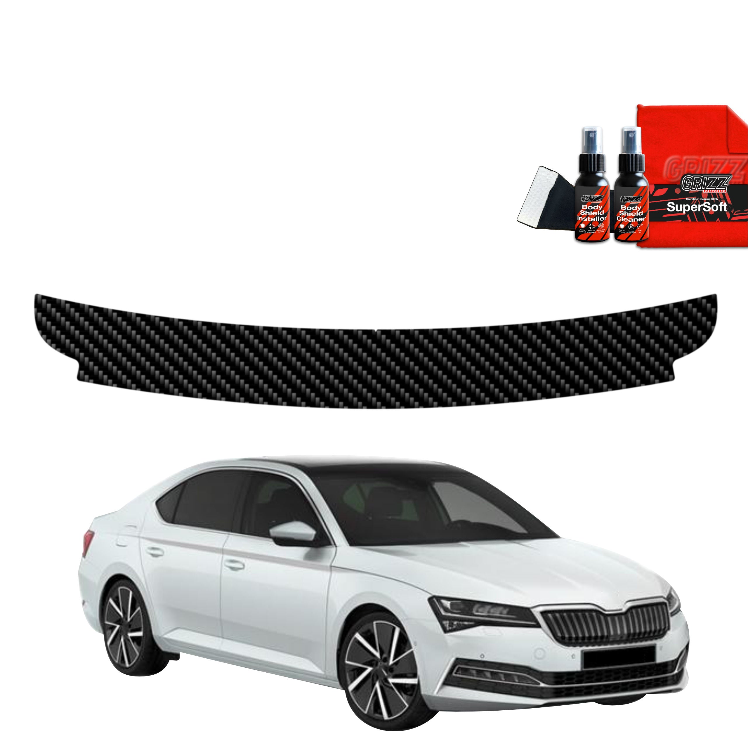 Folie de protecție din carbon pentru marginea de încărcare - Skoda Superb 3 Liftback (2019-2023)