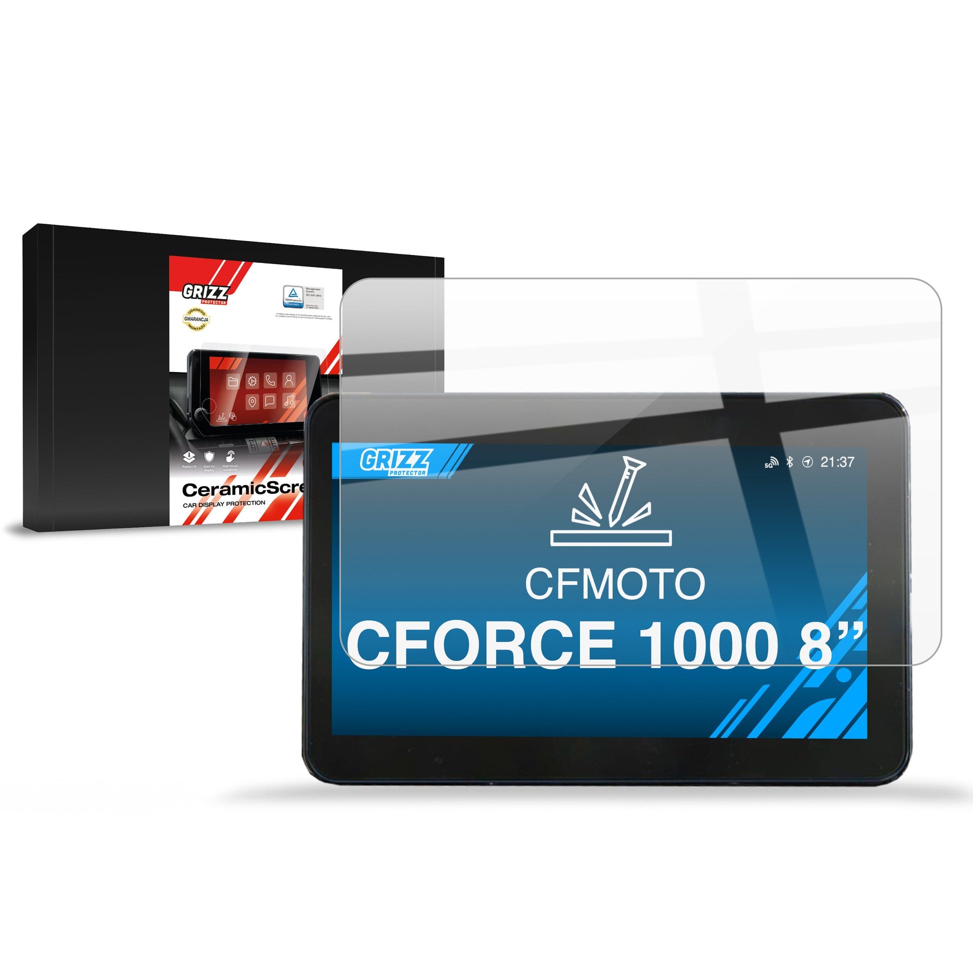 Displayschutzfolie für CFMOTO CFORCE 1000 8" Navi Folie, Kratzfest, Klar