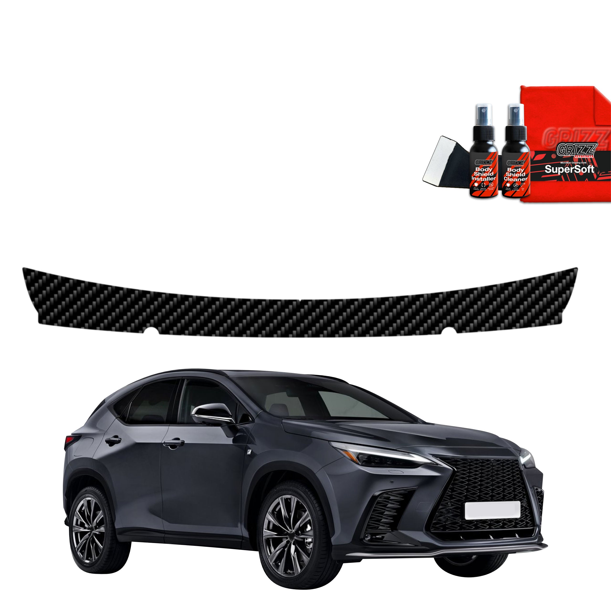 Folie de protecție din carbon pentru pragul portbagajului - Lexus NX 350h (2021-2023)