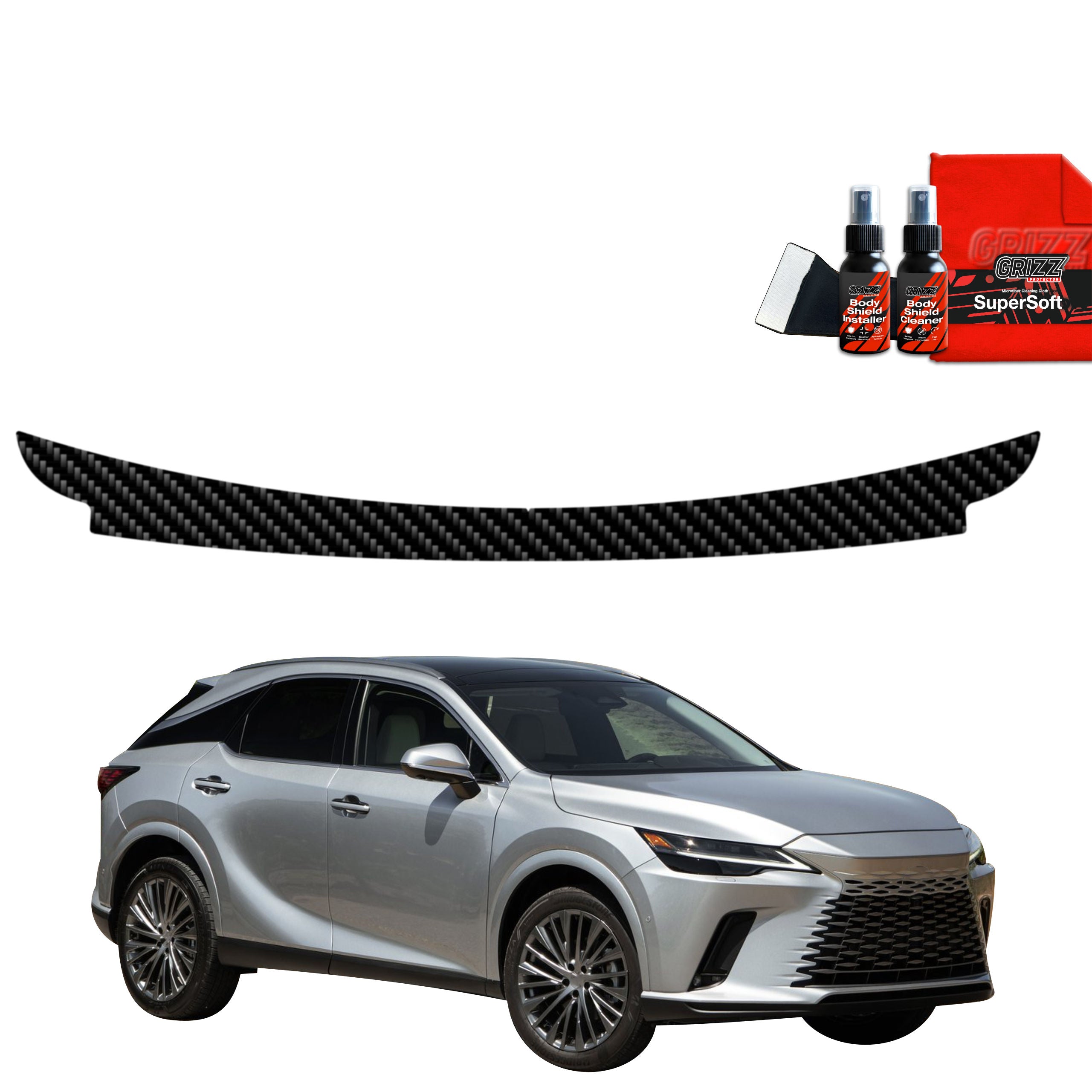 Folie de protecție din carbon pentru pragul portbagajului - Lexus RX 350h (2022-2025)