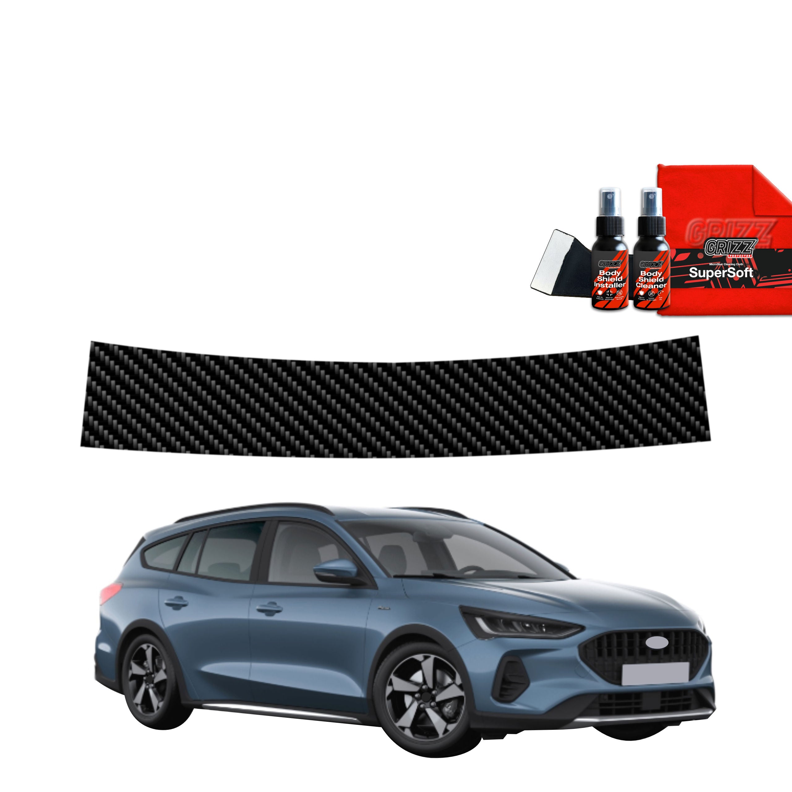 Folie de protecție din carbon pentru marginea de încărcare - Ford Focus Active X Kombi Facelift (2021-2025)