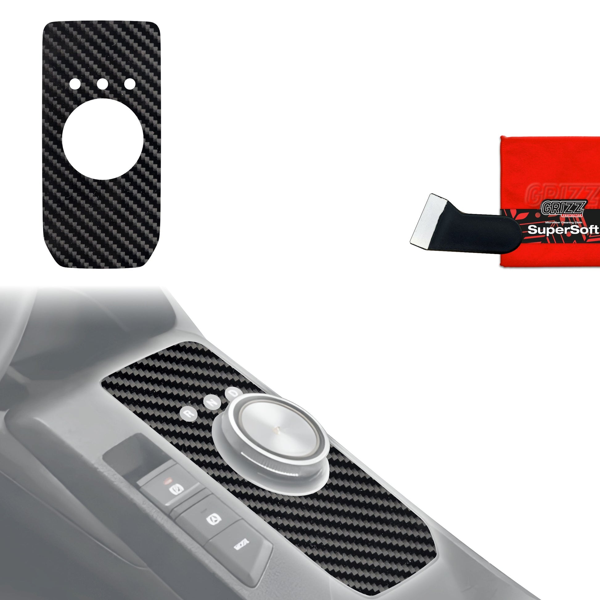 Folie de protecție pentru consola centrală - MG 3 (2024-2025) aspect carbon lucios