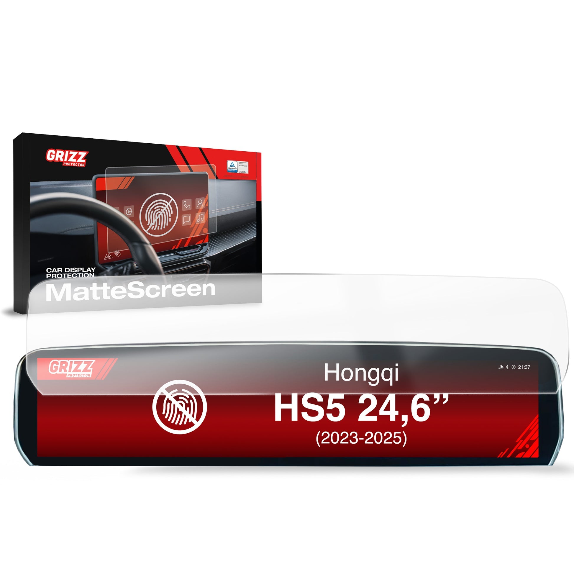 Folie de protecție pentru ecran pentru Hongqi HS5 24,6" (2023-2025) Anti-Amprentă, Mată