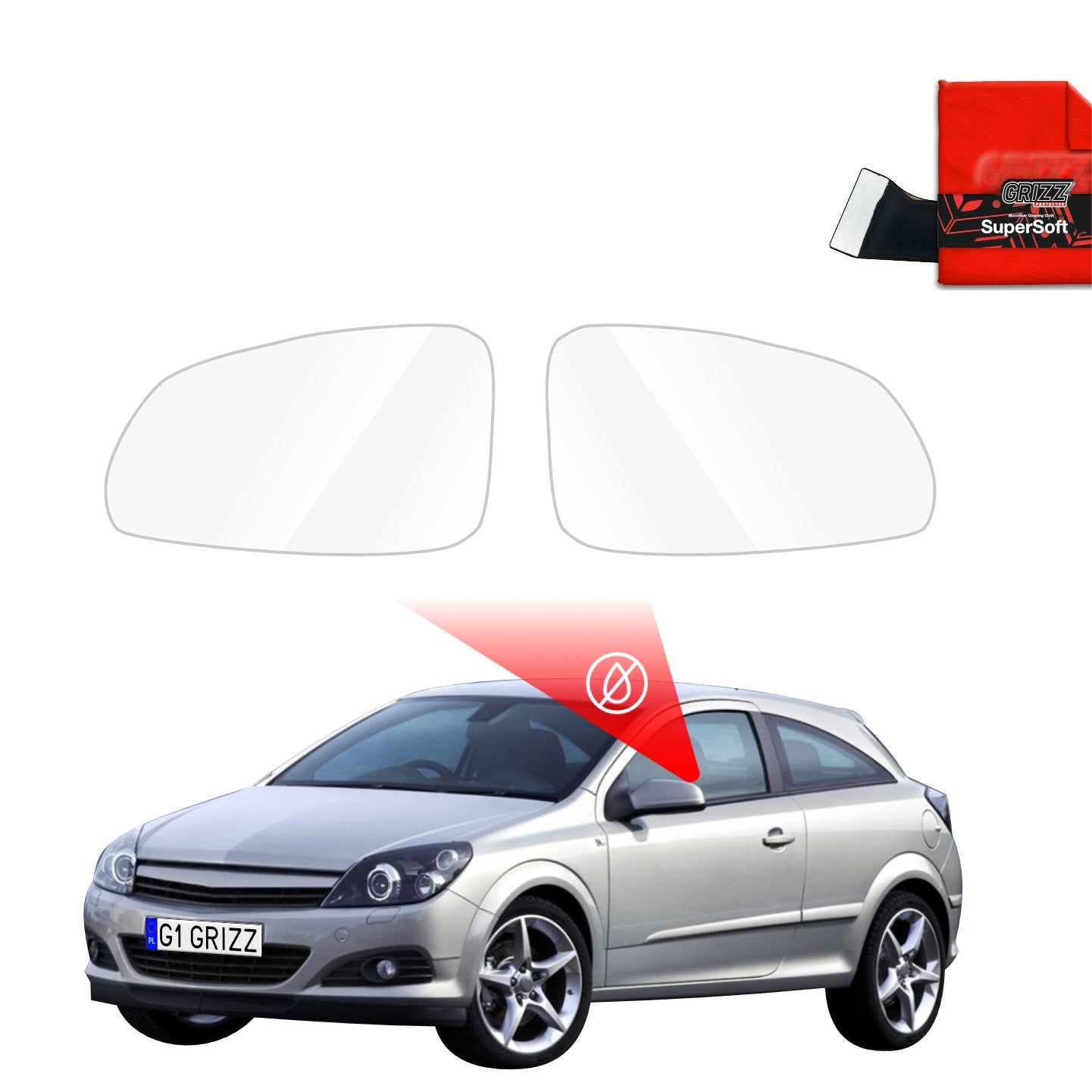 Folie de protecție împotriva ploii pentru oglinzile exterioare - Opel Astra H Hatchback 3D (2004-2010)