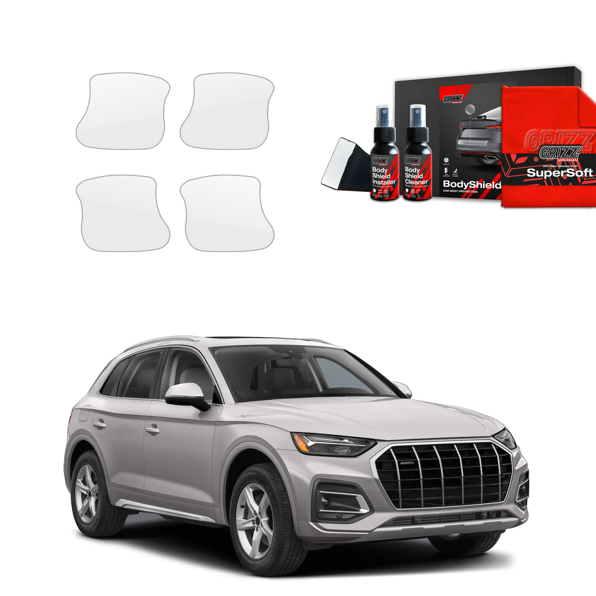 Folie de protecție 4în1 pentru mânerele ușilor - Audi Q5 (2020-2025)