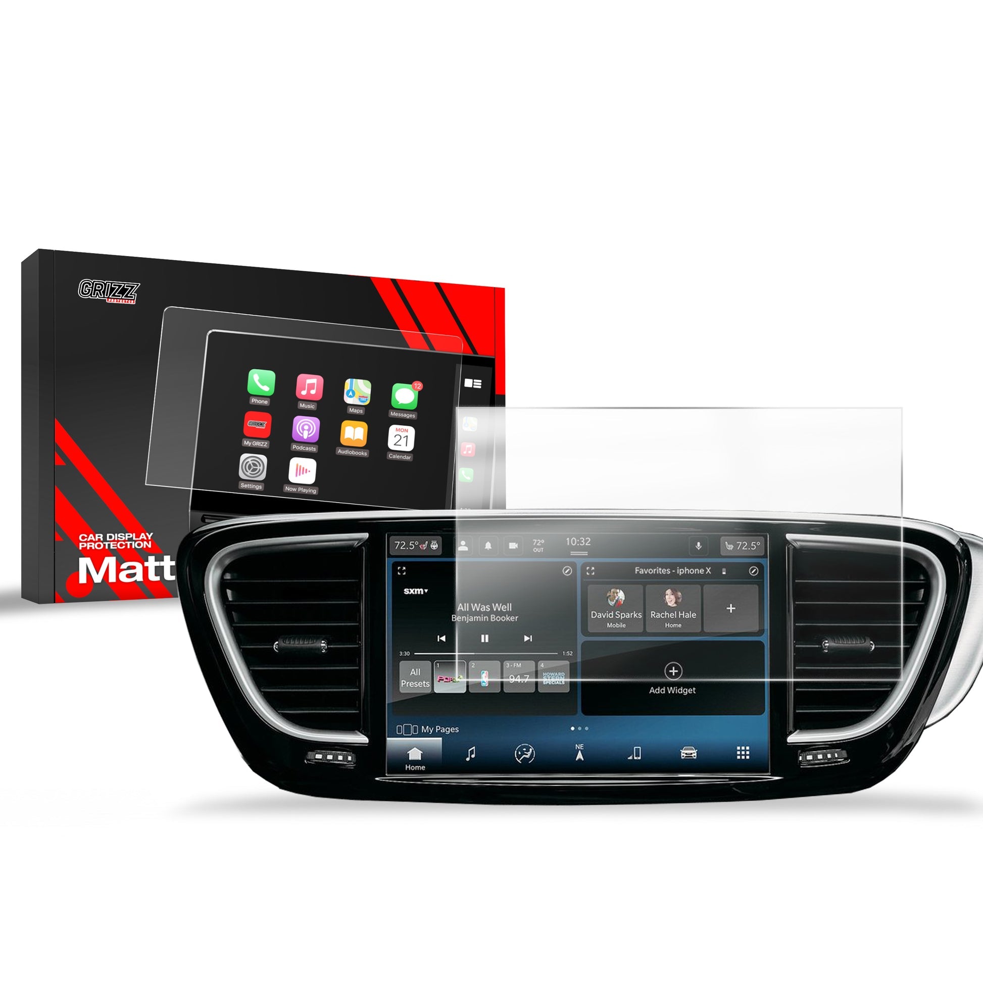 Folie de protecție pentru ecran pentru Chrysler Pacifica (2020-2025) Anti-Amprentă, Mată