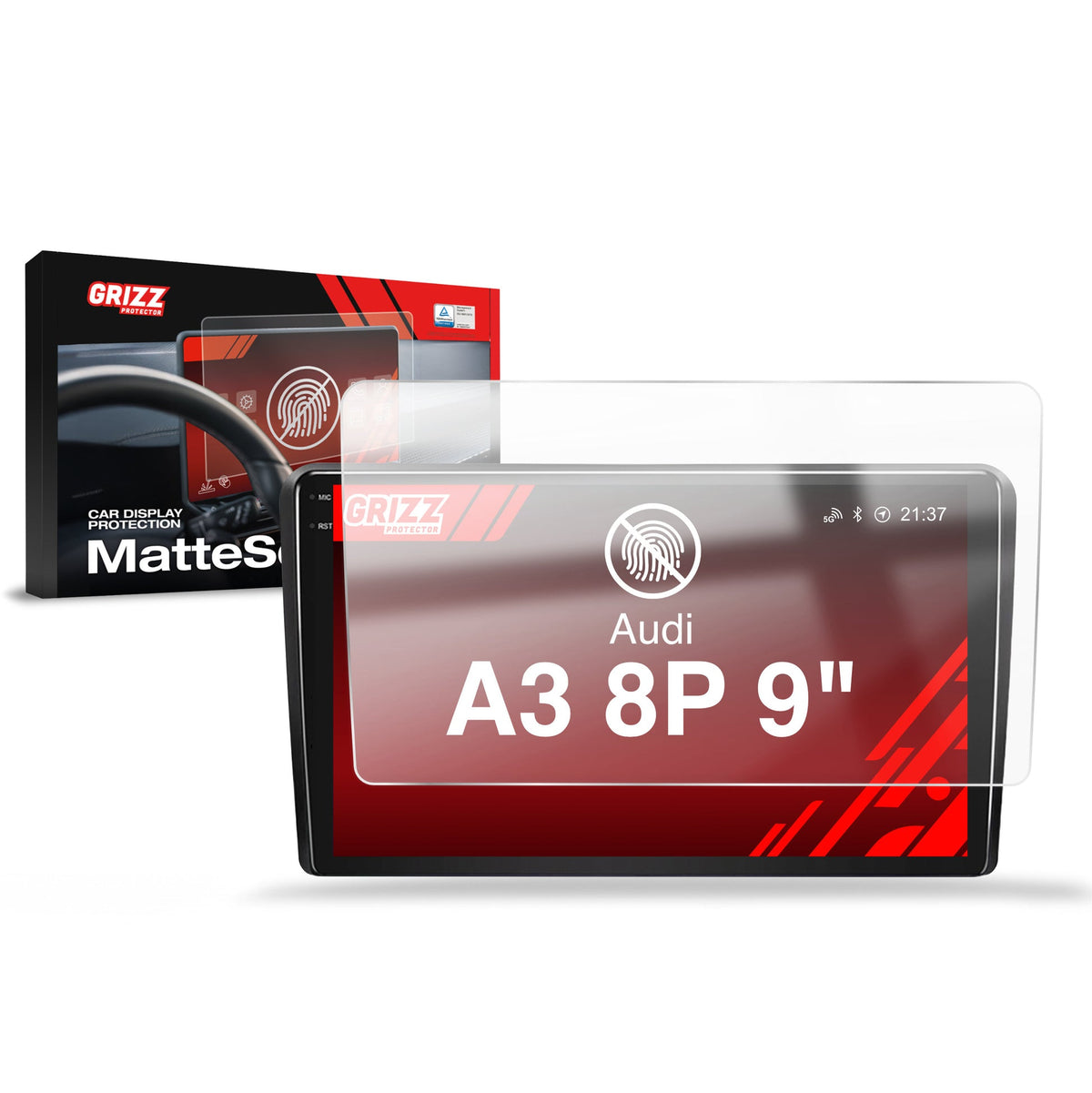 Folie de protecție pentru ecran Audi A3 8P Radio Android (2002-2013) Anti-amprentă, Mată