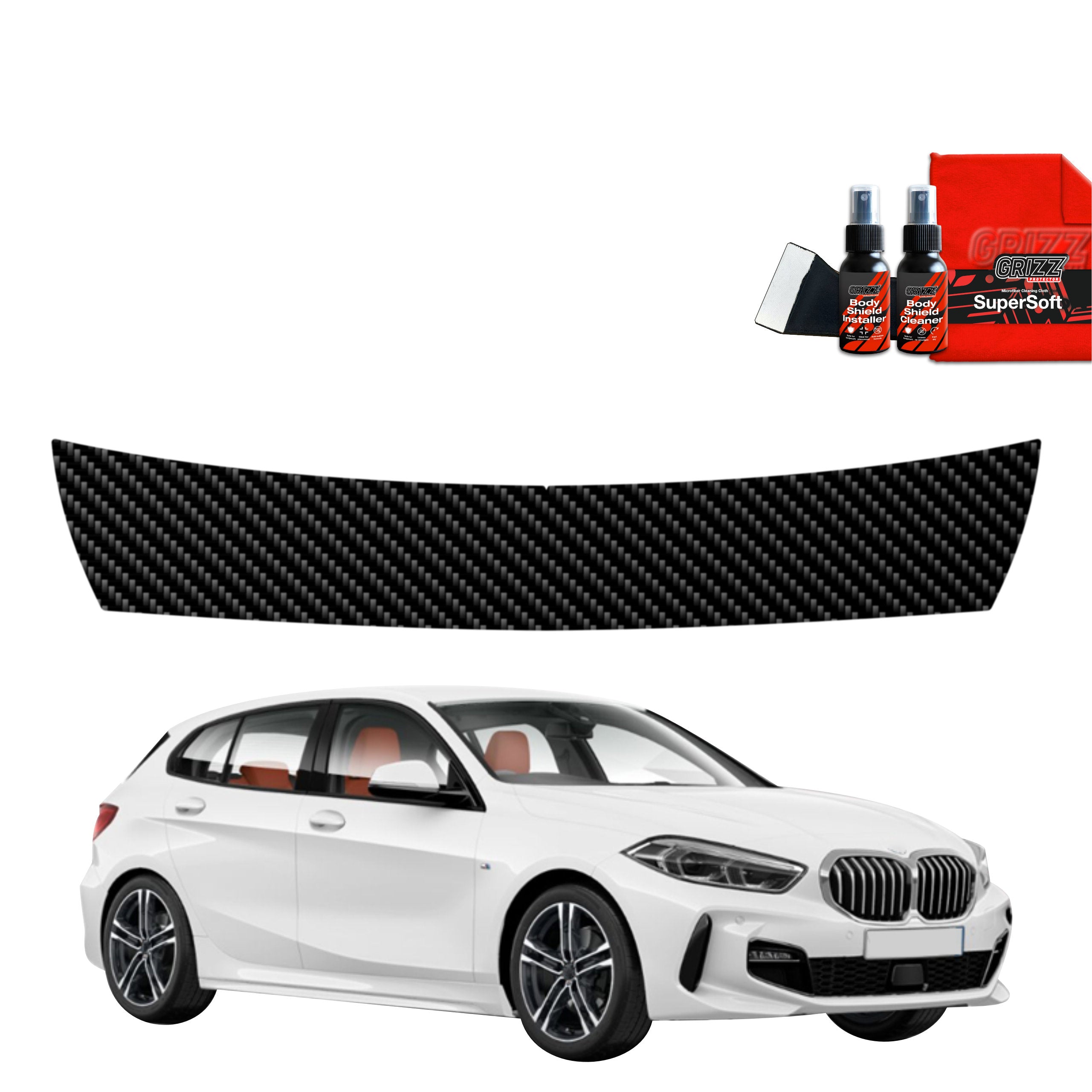 Folie de protecție din carbon pentru pragul portbagajului - BMW 1 118i (2020-2025)