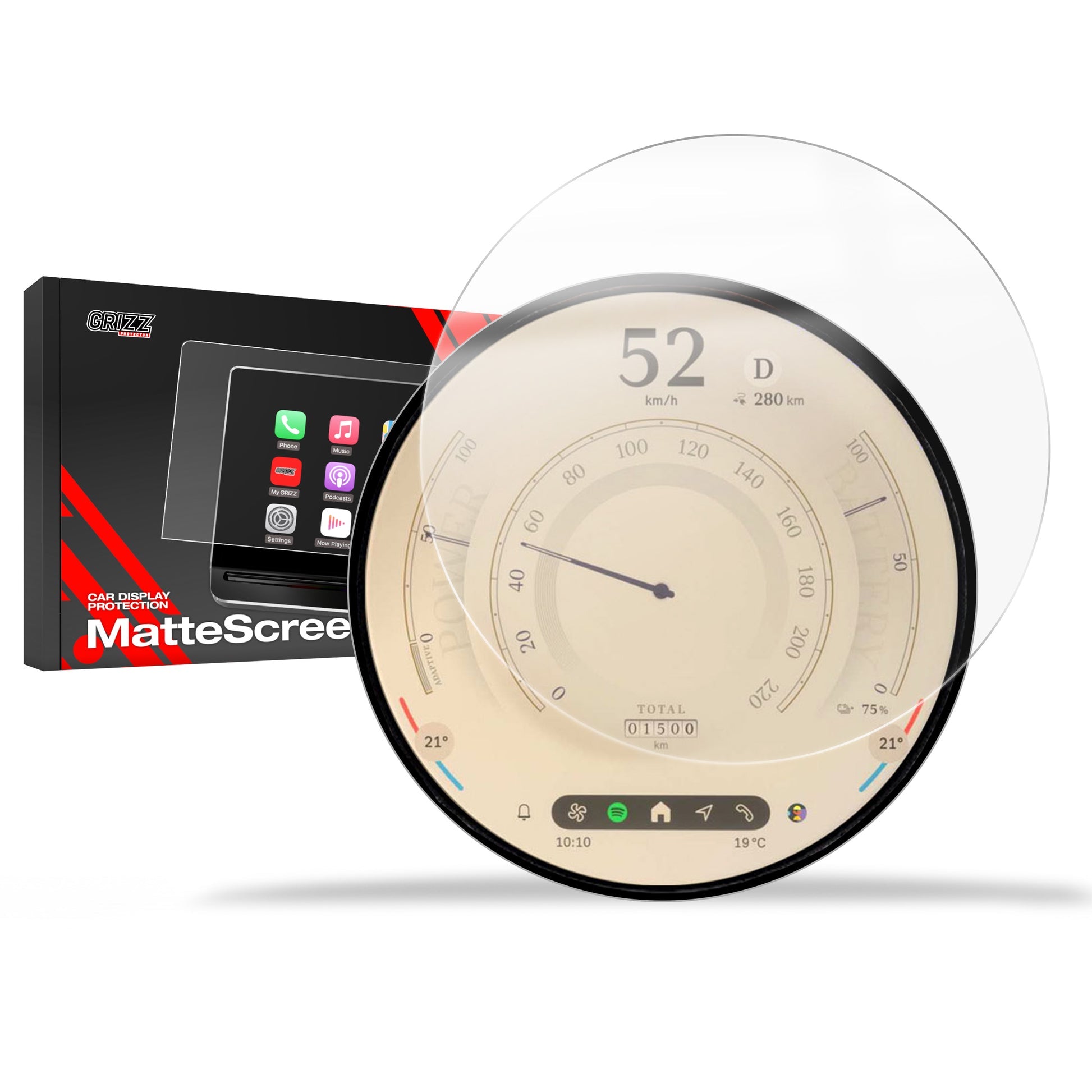 Folie de protecție pentru ecran pentru Mini Countryman 3 (2023-2025) Anti-Amprentă, Mată