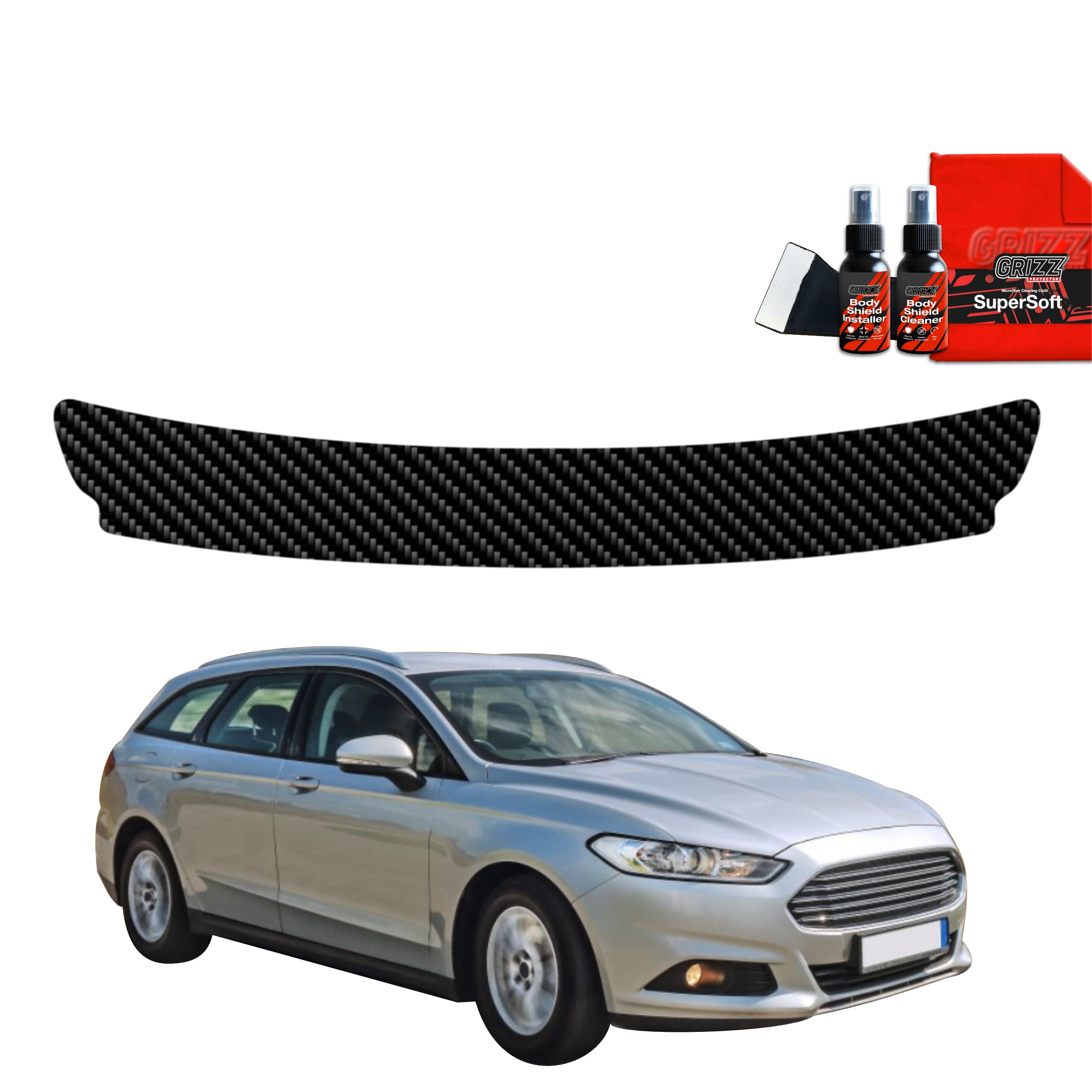 Folie de protecție din carbon pentru marginea de încărcare - Ford Mondeo Mk5 Kombi (2014-2019)