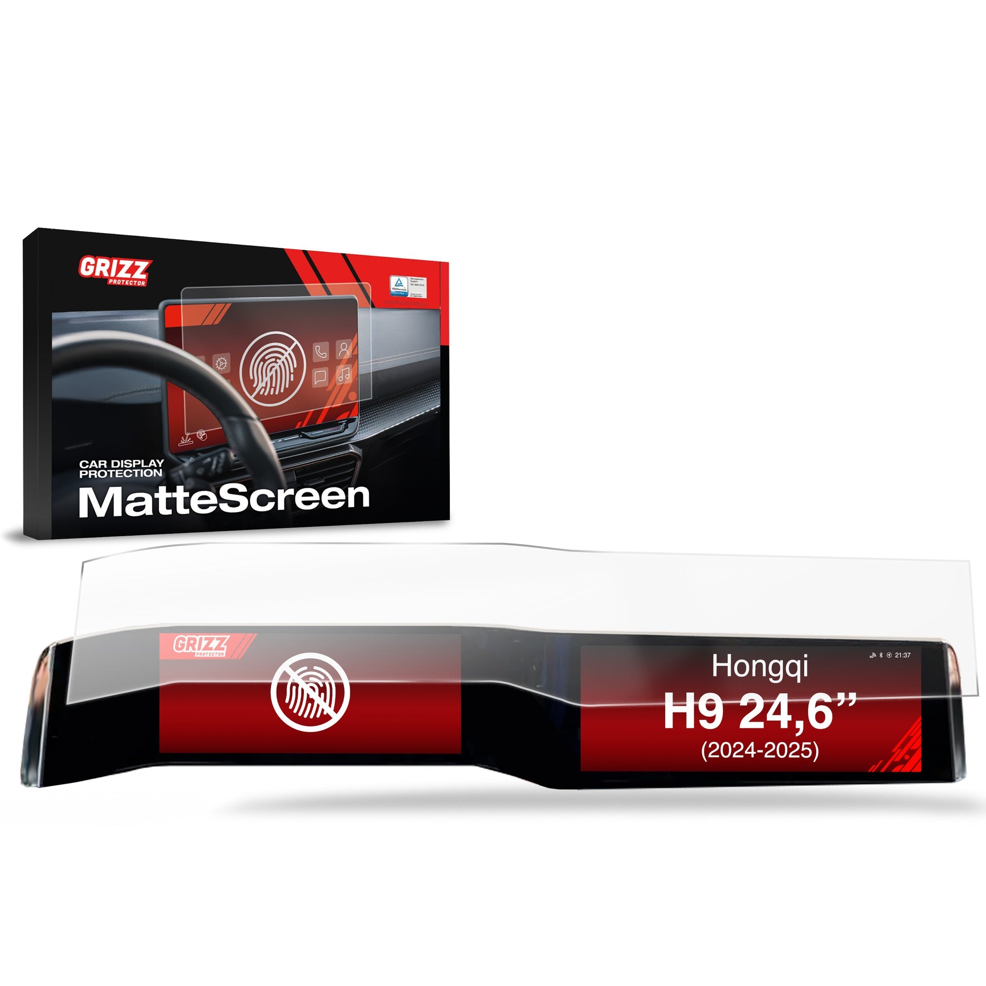 Folie de protecție pentru ecran pentru Hongqi H9 24,6" (2024-2025) Anti-Amprentă, Mată