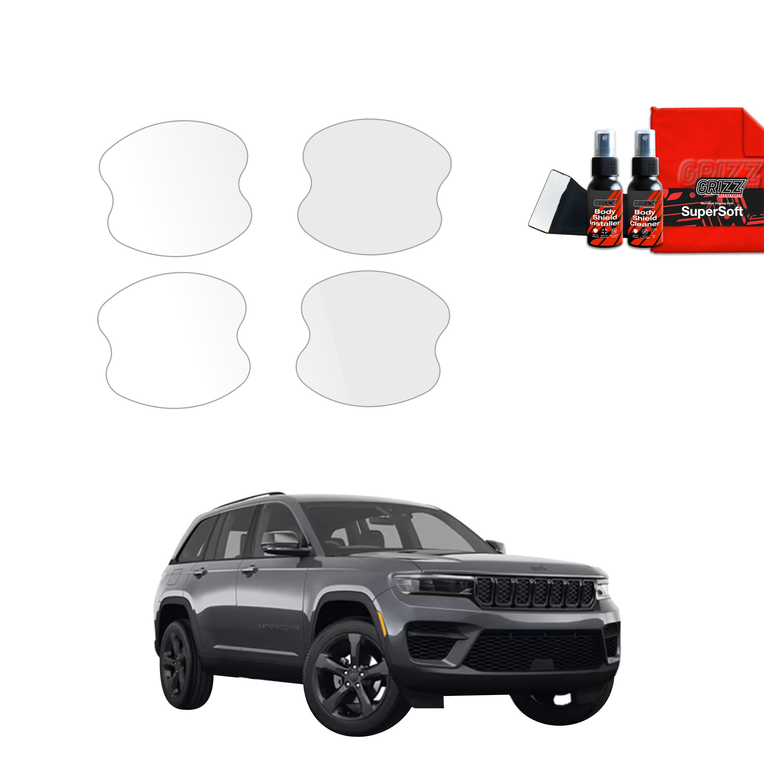 Folie de protecție 4în1 pentru adâncituri mânere uși - Jeep Grand Cherokee (2025)