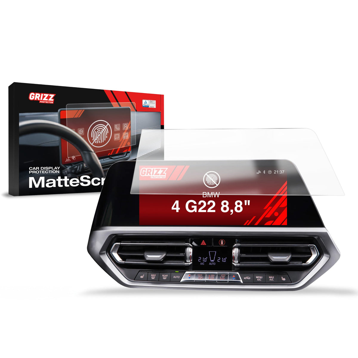 Folie de protecție pentru ecran BMW 4 G22 8,8" (2020-2022) Anti-amprente, Mată