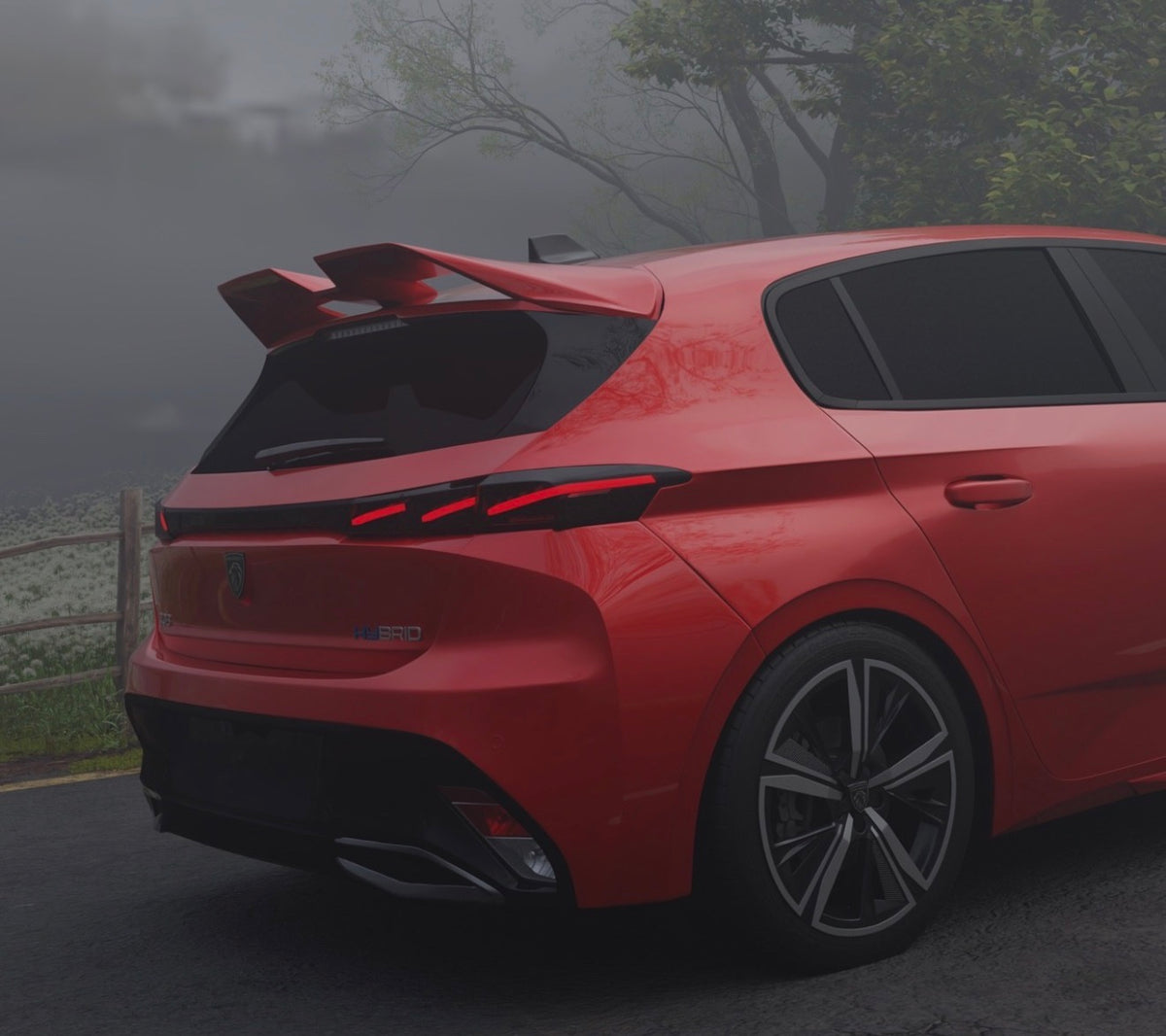 Eleron portbagaj spoiler PEUGEOT 308 MK3 T10 III HATCHBACK 2021 2022 2023 2024 2025 2026 TFB TUNING