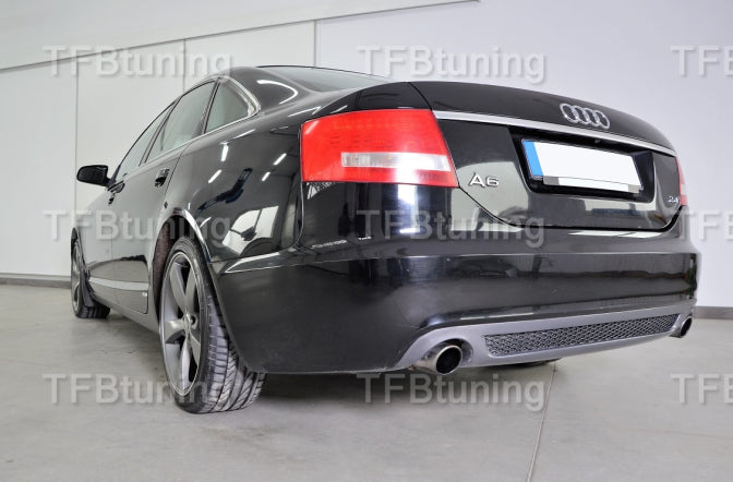 Difuzor bara spate spoiler fusta lip AUDI A6 C6 2004-2009 SEDAN Sline S-line S line S6 RS6 evacuare stanga dreapta TFB TUNING ROMANIA