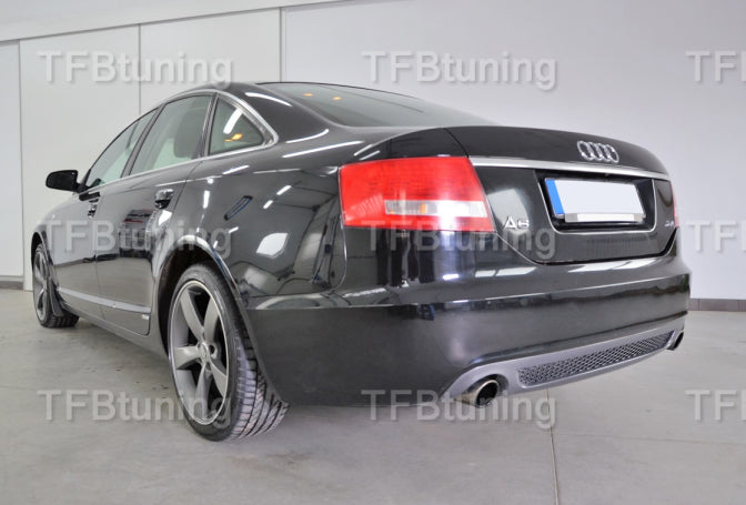Difuzor bara spate spoiler fusta lip AUDI A6 C6 2004-2009 SEDAN Sline S-line S line S6 RS6 evacuare stanga dreapta TFB TUNING ROMANIA