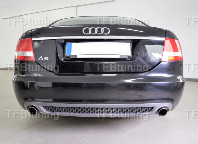 Difuzor bara spate spoiler fusta lip AUDI A6 C6 2004-2009 SEDAN Sline S-line S line S6 RS6 evacuare stanga dreapta TFB TUNING ROMANIA