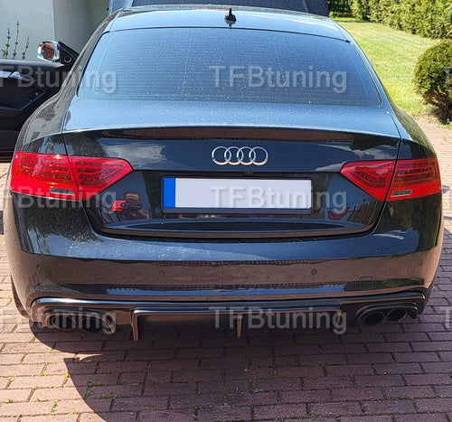 Difuzor bara spate spoiler fusta lip AUDI A5 8T COUPE SPORTBACK 2011-2016 pentru bara S-LINE S5 TFB TUNING