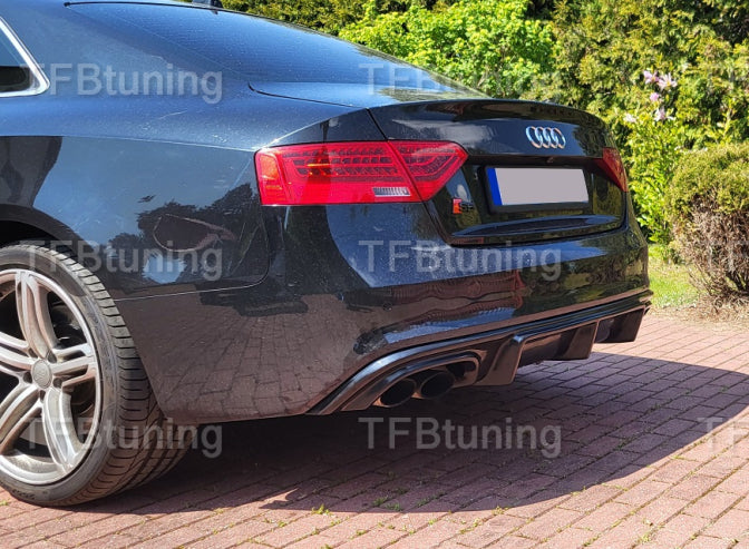 Difuzor bara spate spoiler fusta lip AUDI A5 8T SPORTBACK 2011-2016 pentru bara S-LINE S5 TFB TUNING