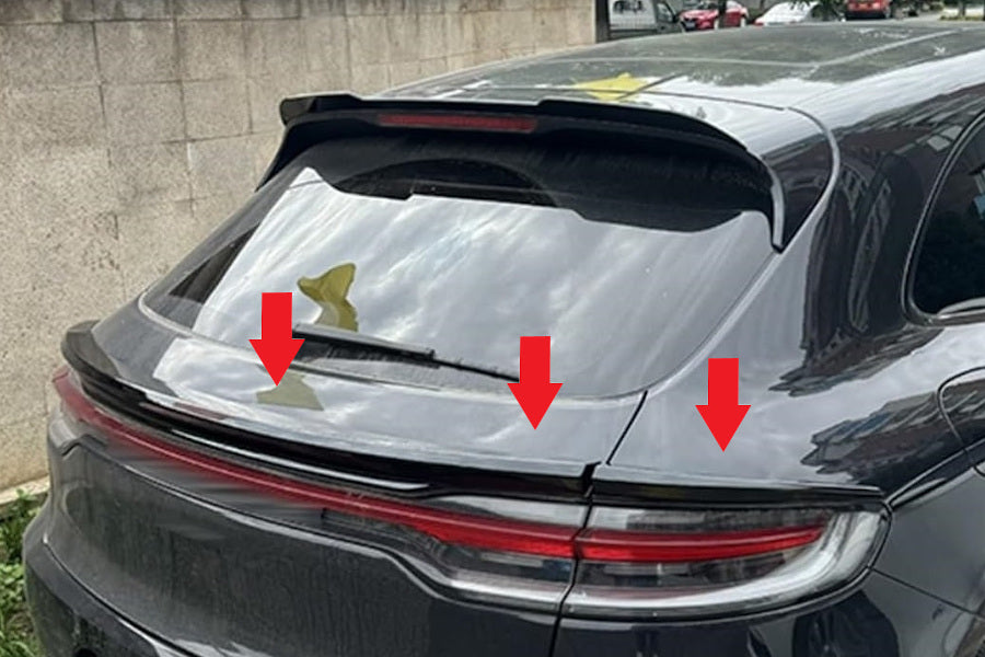 Eleron portbagaj Porsche Macan 2018+ negru lucios din 3 bucati TFBT