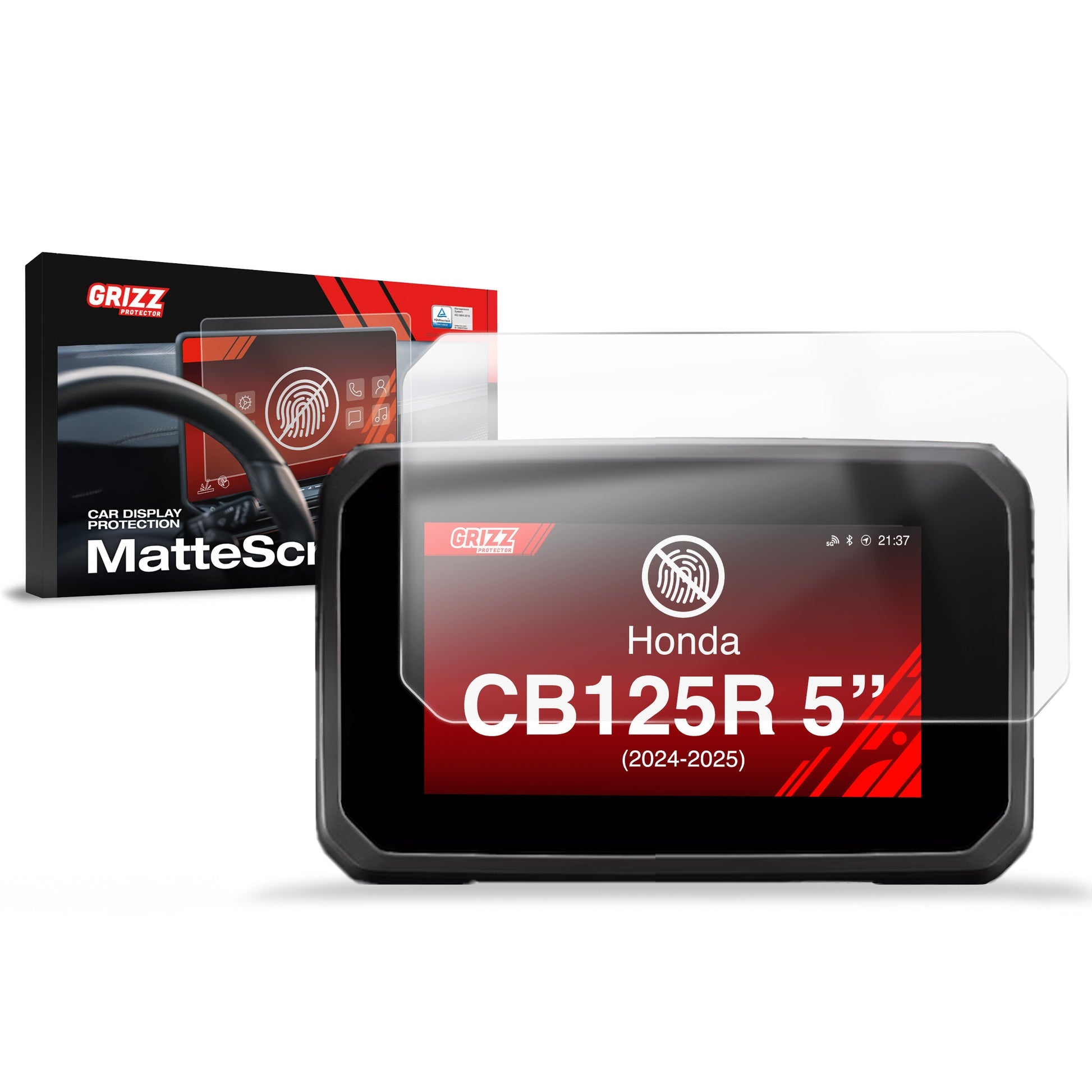 Folie de protecție pentru ecran Honda CB125R 5" (2024-2025) Anti-Amprentă, Mată