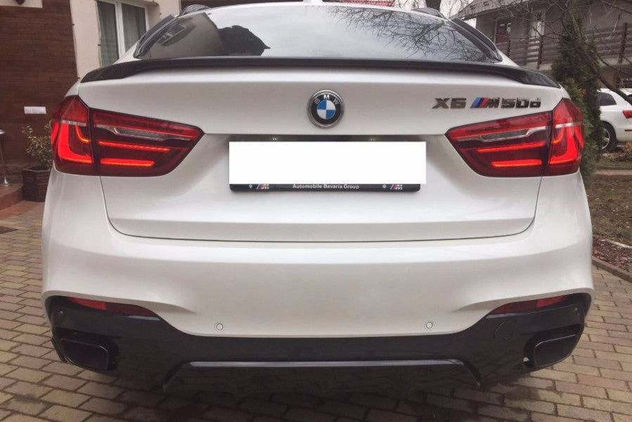 Difuzor bara spate fusta spoiler lip aripioare flapsuri BMW X6 F16 2014-2019 TFBT