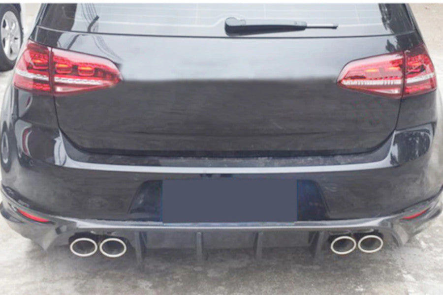 Difuzor bara spate fusta spoiler lip VW Golf 7 VII 2012-2016 plastic ABS ver2 TFBT