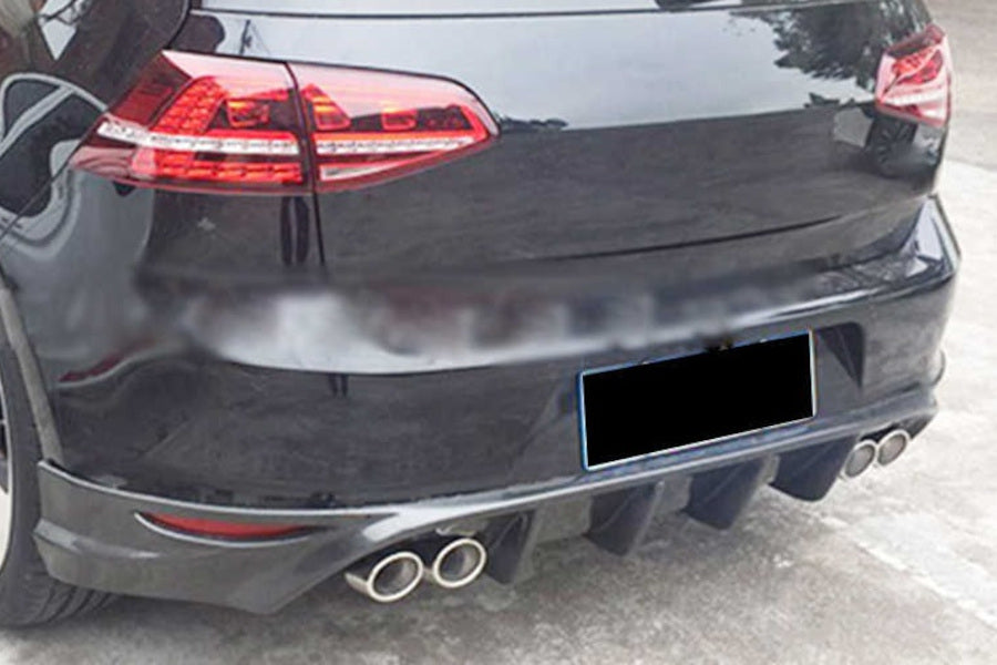Difuzor bara spate fusta spoiler lip VW Golf 7 VII 2012-2016 plastic ABS ver2 TFBT