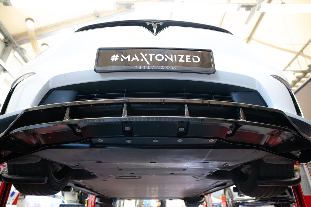 Prelungire splitter bara fata Tesla Model X Mk1 Facelift 2021- v5 - Maxton Design