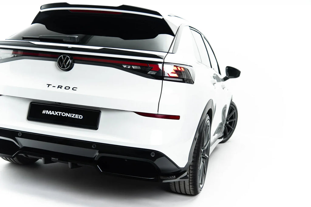Prelungire difuzor bara spate spoiler fusta lip cu aripioare laterale VW Volkswagen T-Roc R-Line Mk2 - Maxton Design