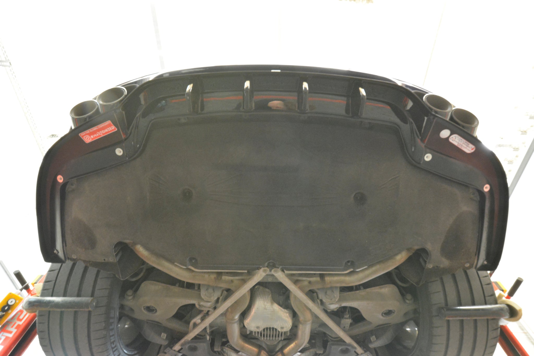 Prelungire splitter bara spate Porsche Panamera E-Hybrid 971 Facelift 2020- v4 - Maxton Design