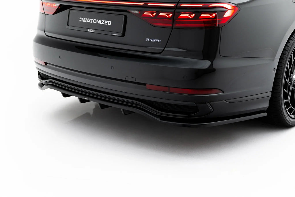 Difuzor bara spate spoiler fusta lip cu aripioare laterale Audi A8 S-Line Long D5 Facelift - Maxton Design