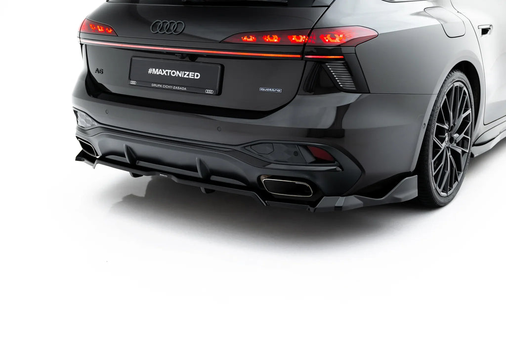 Difuzor bara spate spoiler fusta lip cu aripioare laterale V.4 Audi A6 S-Line C9 - Maxton Design