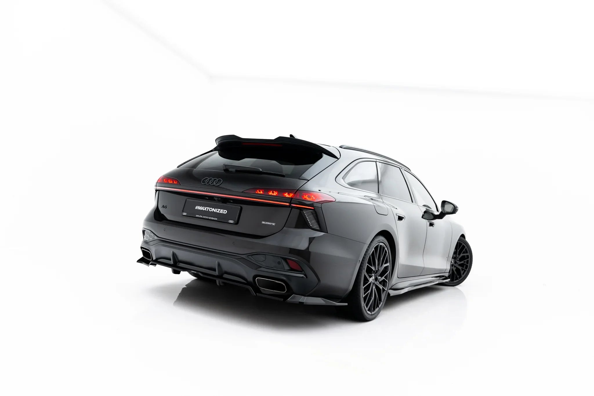 Difuzor bara spate spoiler fusta lip cu aripioare laterale V.3 Audi A6 S-Line C9 - Maxton Design