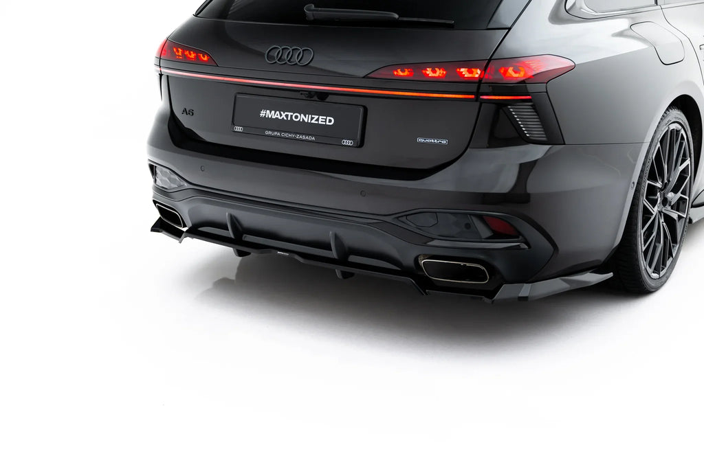 Difuzor bara spate spoiler fusta lip cu aripioare laterale V.3 Audi A6 S-Line C9 - Maxton Design