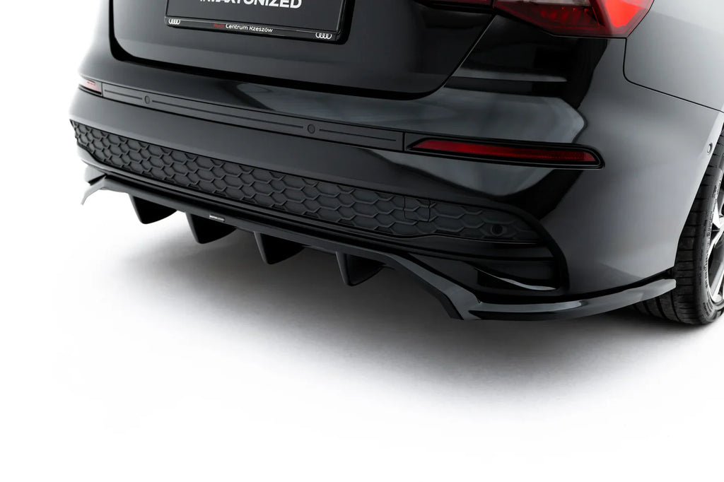 Prelungire difuzor bara spate spoiler fusta lip cu aripioare laterale Audi A3 Sedan 8Y Facelift - Maxton Design