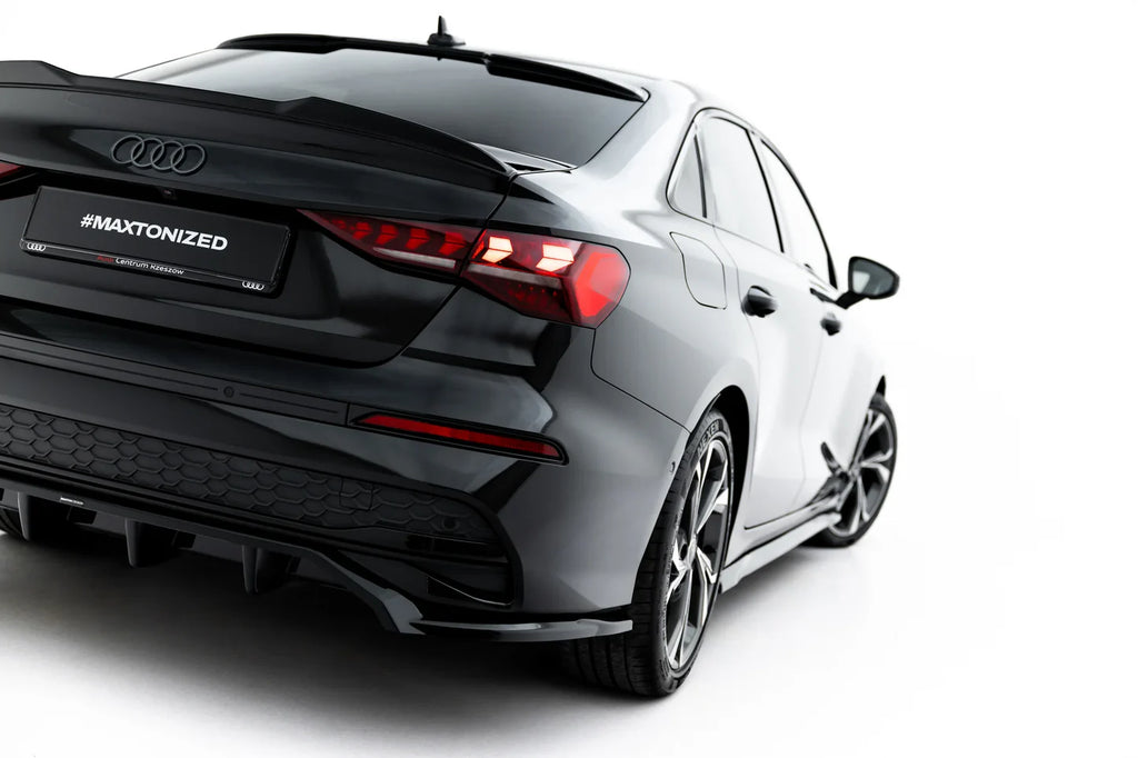 Prelungire difuzor bara spate spoiler fusta lip cu aripioare laterale Audi A3 Sedan 8Y Facelift - Maxton Design
