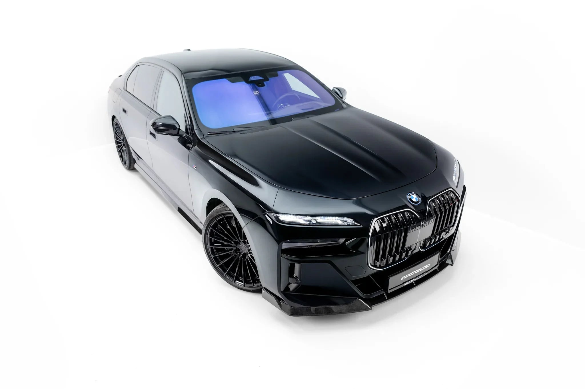 Prepreg Carbon Prelungire bara fata fusta spoiler lip BMW Seria 7 M-Pack / M760e / i7 M-Pack G70 - Maxton Design