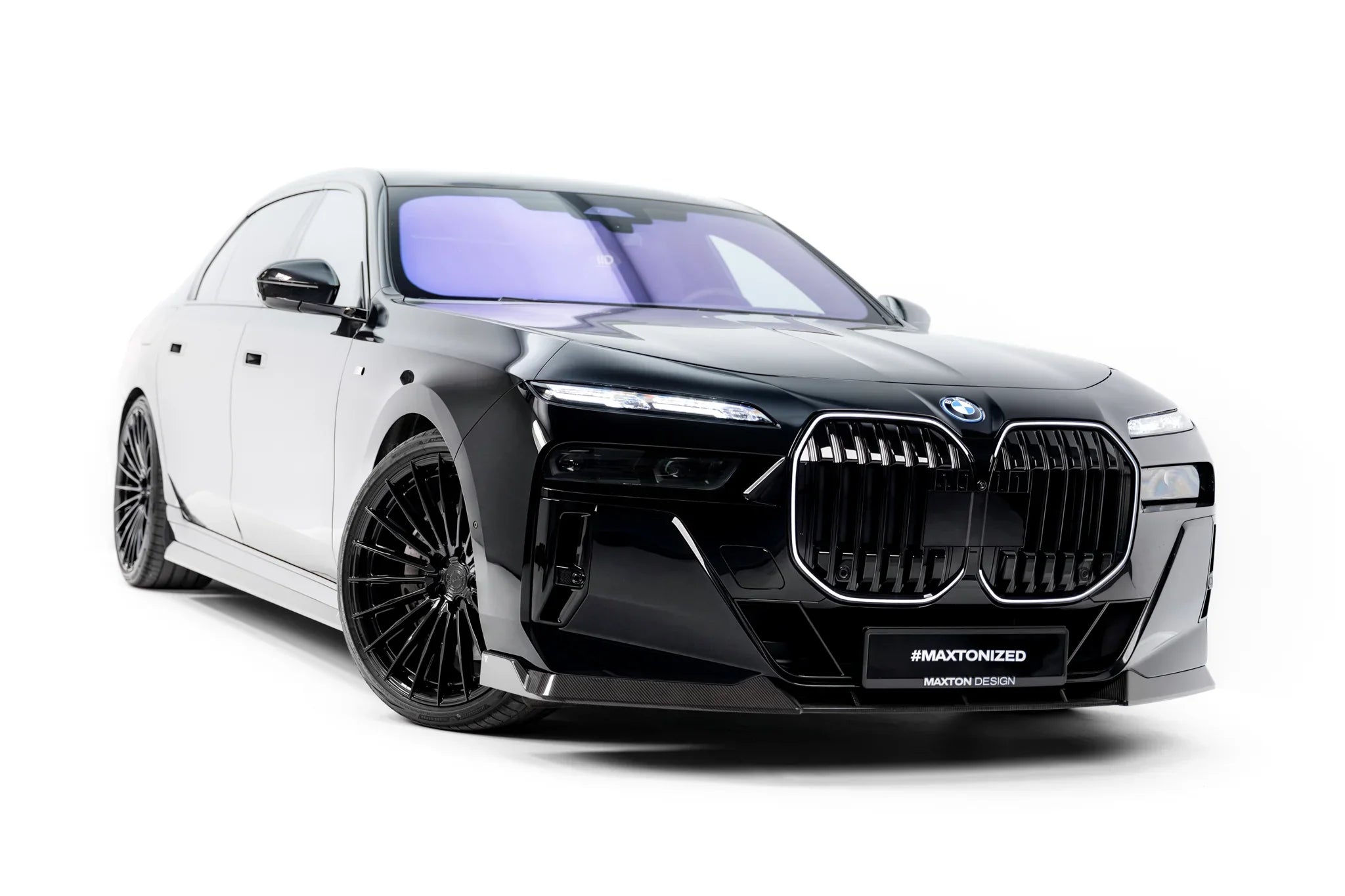 Prepreg Carbon Prelungire bara fata fusta spoiler lip BMW Seria 7 M-Pack / M760e / i7 M-Pack G70 - Maxton Design